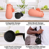 17Oz 500ml Collapsible Reusable Silicone Foldable Water Bottles Portable Leak Proof Sports