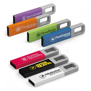 Mini Metal Snap Hook USB Flash Drive Gift Computer Memory Stick Disk Keychain