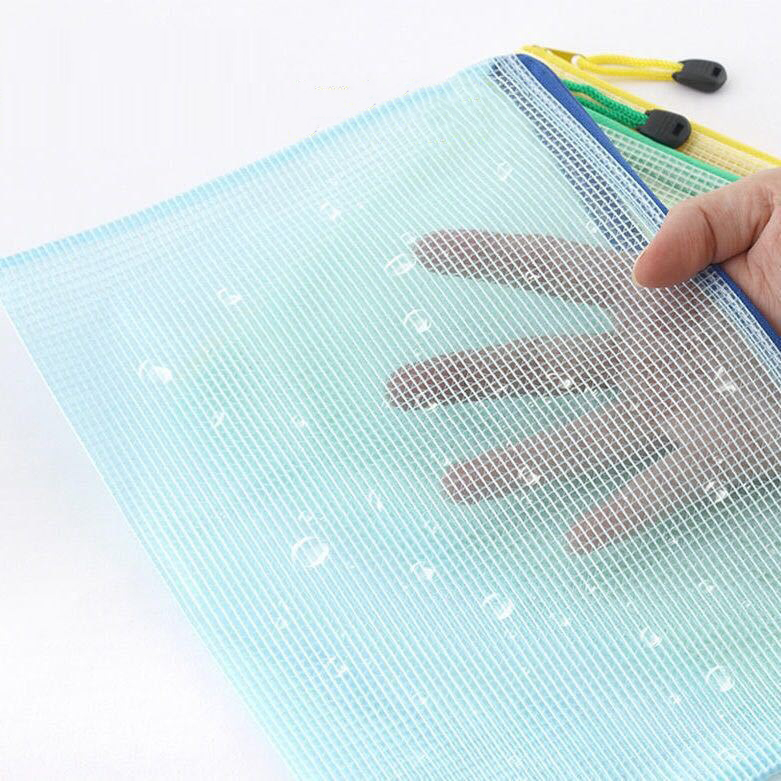 Mesh Zipper Pouch Zipper Puzzle Bag for Organizing Storage Letter Zipper File Bags for School, Board Games and Office