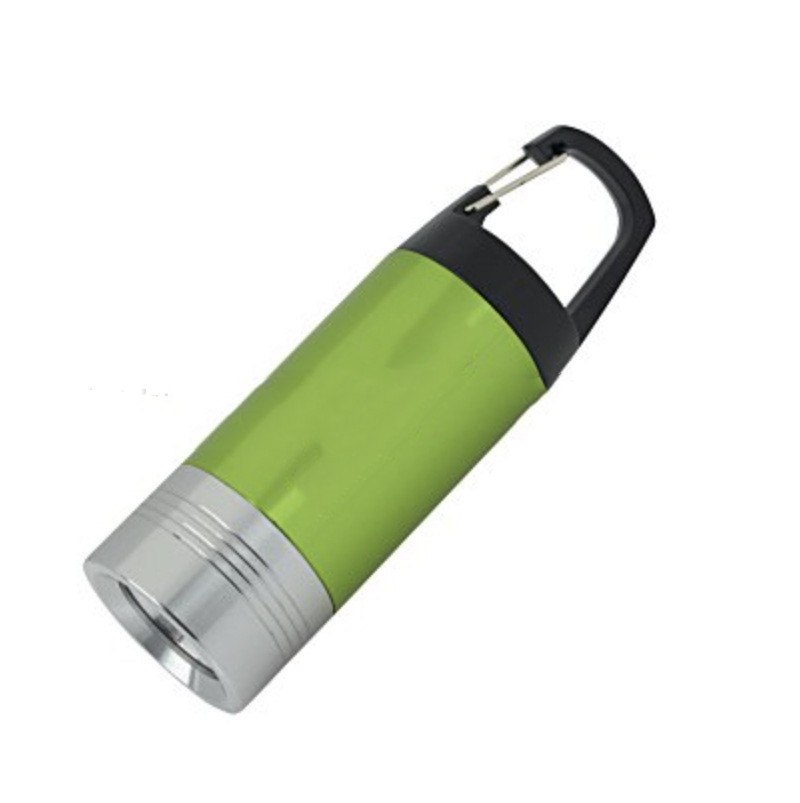 Retractable Mini LED Flashlight with Carabineer Clip