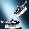 Solar Car Perfume Car Aromatherapy Aircraft Rotating Accessories Helicopter Interior High-end Decorations
