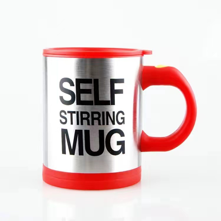Self Stirring Mug Reusable Auto Mixing Cup with Travel Lid for Protein Mix, Coffee, Hot Cocoa