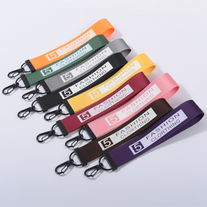 Solid Color Nylon Ribbon Key Ring