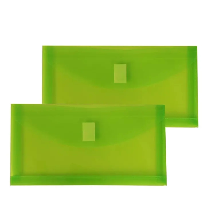 Plastic Expansion Envelopes with Hook & Loop Closure Booklet Wallet Assorted Colors
