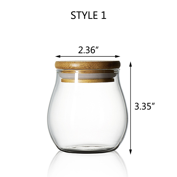 Mini Glass Bottles With Lid Clear Transparent Glass Container With Cork Tea Candy Food Storage Containers Glass Jar With Lid