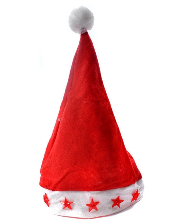 Custom Logo LED Christmas Santa Hat 
