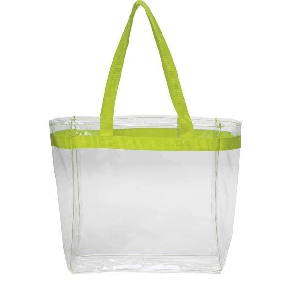 Color Handles Clear Plastic Tote Bags - Buy PVC Bag, pvc tote bag ...