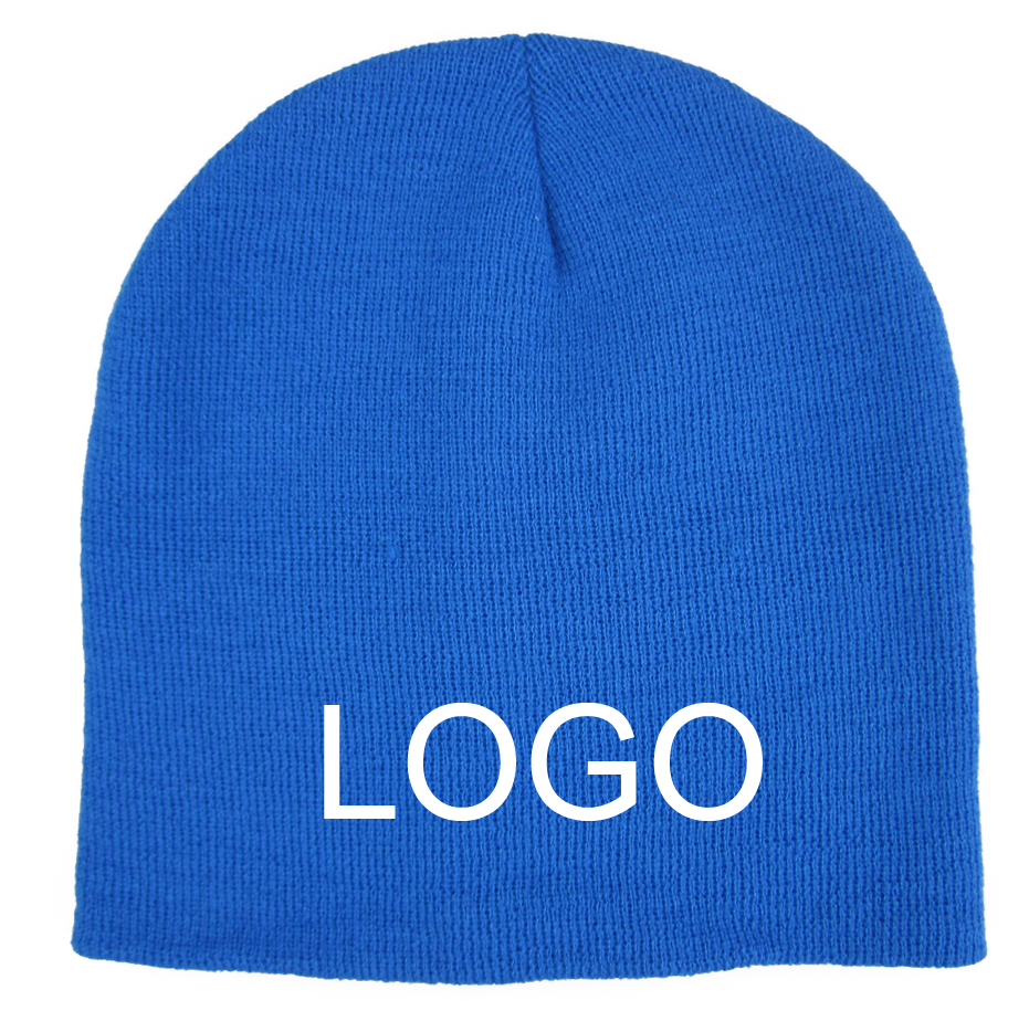 Custom Printed Unisex Acrylic Knit Beanies For Adults