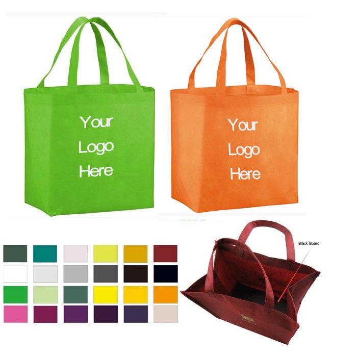 Reusable Grocery Tote Bag With Plastic Bottom Board - Buy shopping bags ...