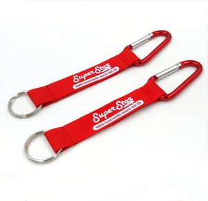 Print Carabiner Keychain with Polyester Strap