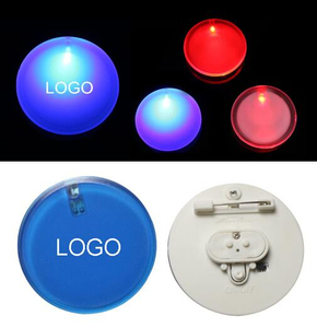 Imprinted LED Button Pin Badge