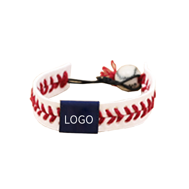 Sports Leather Baseball Bracelet Handband