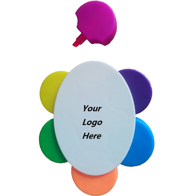 Promotional Flower Shaped 5 Color Highlighter Marker