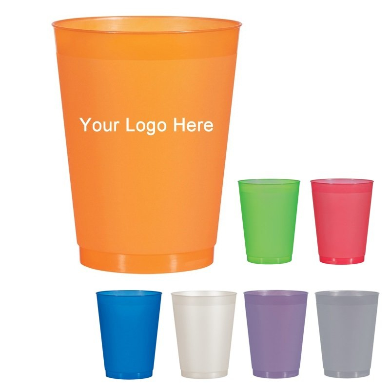 Custom Promotional 16 oz. Frosted Party Stadium Cups with Logo - Buy ...