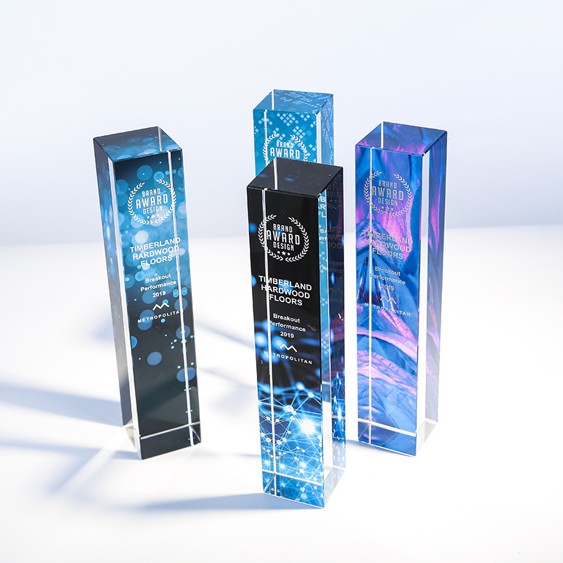 Personalized Glass Award Plaque Customized Name Service Period Unique Corporate Service Award