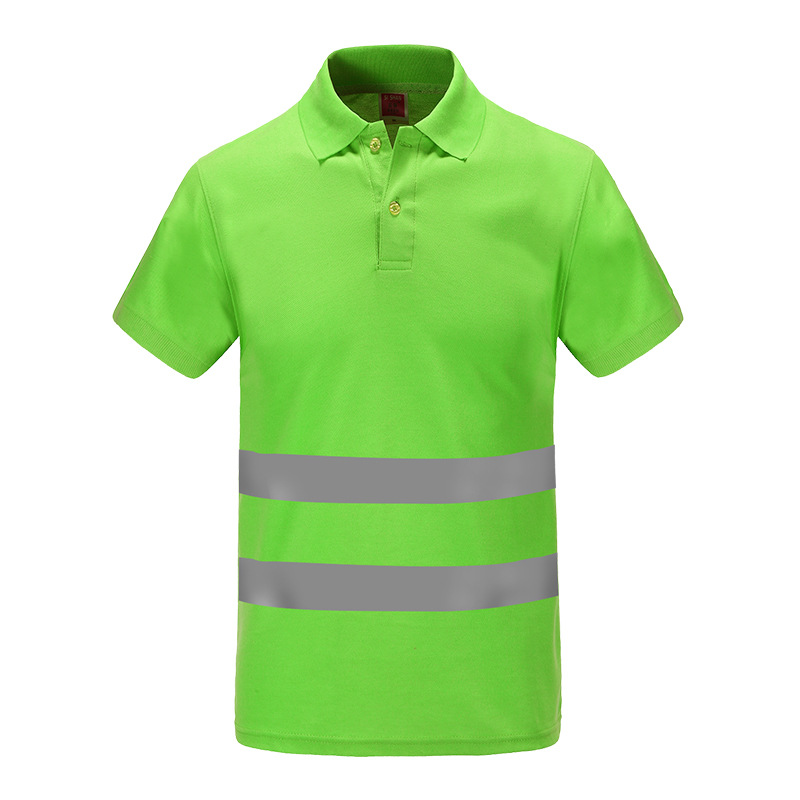 Hi Vis T Shirt ANSI Class 3 Reflective Safety Lime Orange Short Sleeve HIGH Visibility Polo Shirt