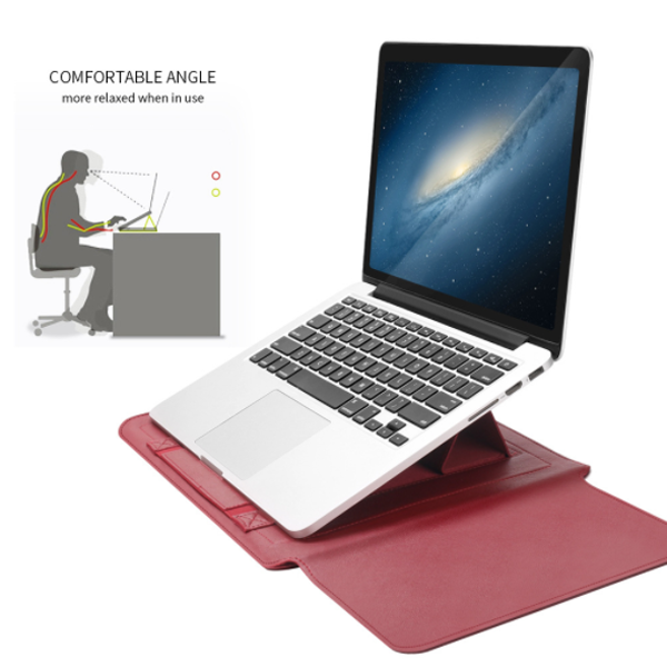 13 inch Laptop Sleeve Case Laptop Stand Adjustable, Computer Shock Resistant Bag with Mouse Pad for 13" MacBook Pro and MacBook