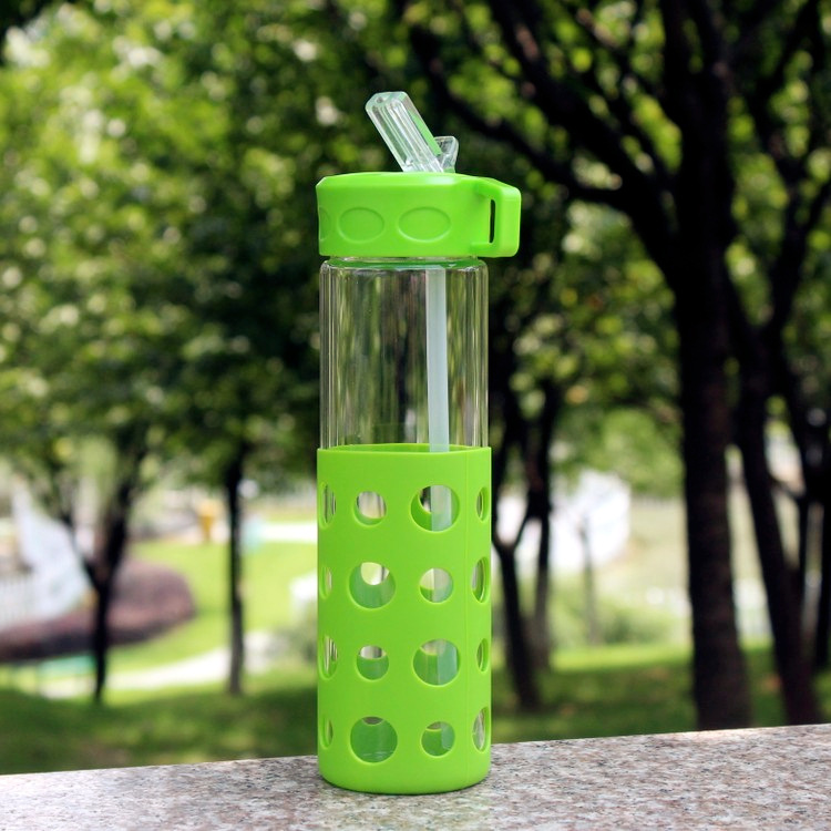 20 oz Glass Bottle With Silicone Covers