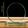 Crystal Circle Employee Years of Service Award Plaque Customized with Employee & Company Name