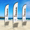 Outdoor Advertising Flex Banner Feather Flag with Pole Kit and Ground Stake Open Signs Swooper Flag Banner