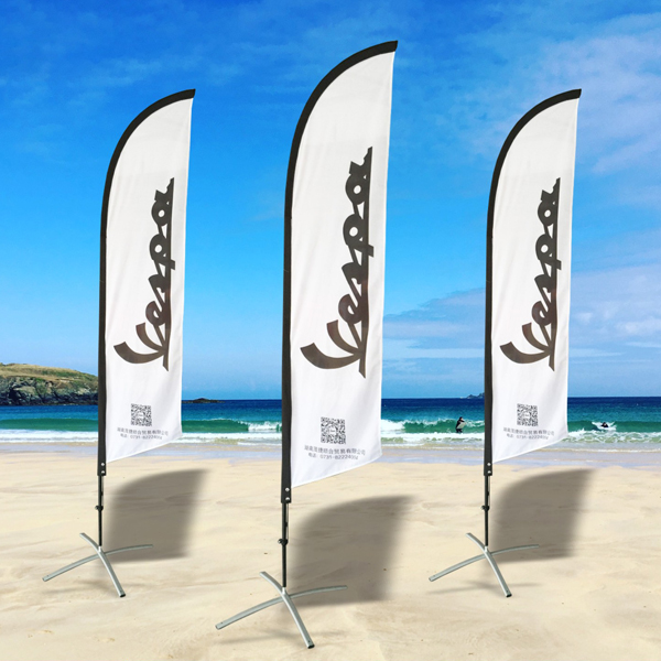 Outdoor Advertising Flex Banner Feather Flag with Pole Kit and Ground Stake Open Signs Swooper Flag Banner