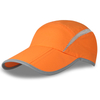 Foldable Mesh Sports Cap with Reflective Stripe Breathable Sun Runner Cap