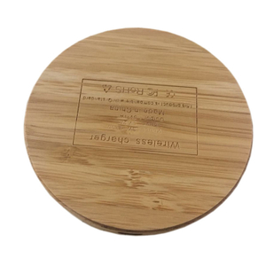 Round Bamboo Phone Wireless Charger