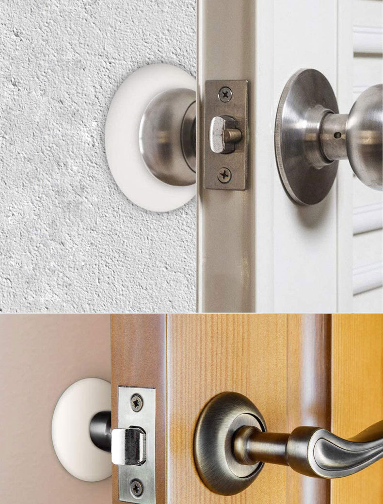 Soft Self Adhesive Door Stopper Creative Wall Protector Anti-slip Sticker Self Adhesive Rubber Round Door Crash Pad Door Stops