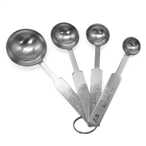Measuring Spoons Set Includes 1/4 tsp 1/2 tsp, 1 tsp 1 tbsp Food Grade Stainless Steel Measuring Cups