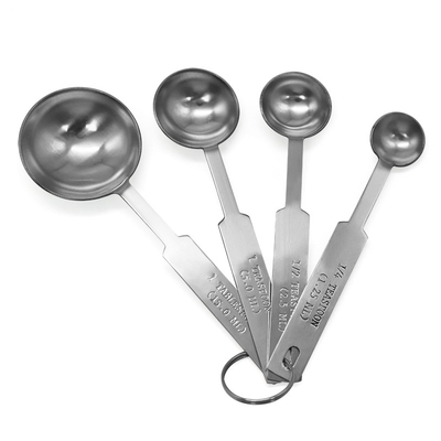 Measuring Spoons Set Includes 1/4 tsp 1/2 tsp, 1 tsp 1 tbsp Food Grade Stainless Steel Measuring Cups