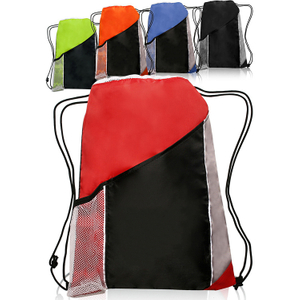 Tri-Color Sports Drawstring Backpack