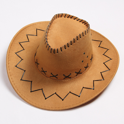Adult Western Suede Hat Cowboy Outdoorsman Hat Travelling Summer Cap