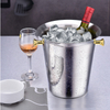 Elegant Stainless Steel (1-2 Bottle) Metal Ice Bucket