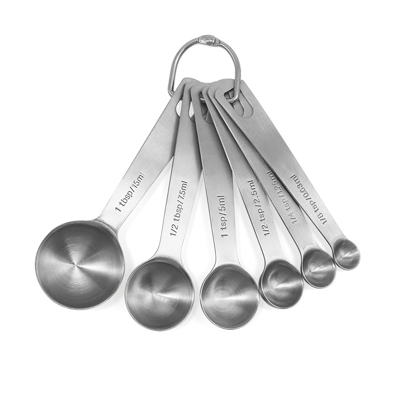 6 Piece Stainless Steel Measuring Spoons Cups Set